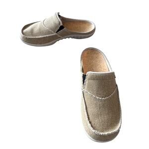 Spenco Siesta Women's Tan Canvas Slide Casual Shoe Size 10 Comfort Mule NEW Boho